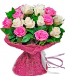 Белые & Розовые Букеты от 7 до 101