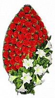 Wreath Artificial Red&White, 3 sizes image 2