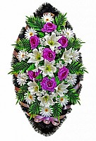 Funeral Wreath Artificial Purple, 3 sizes image 1