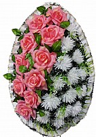Funeral Wreath Artificial Pink, 3 sizes image 2