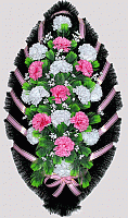 Funeral Wreath Artificial Pink, 3 sizes image 0