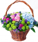 Hydrangea&Roses at a Basket