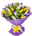 Tulips, freesias, irises