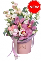 Roses & Orchids & Eustoma arrangement