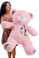 Огромный розовый медведь 190-200 см