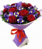 Irises - Red Roses