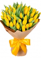 Желтые тюльпаны, букеты от 11 до 101