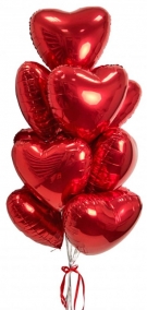 Фольговані кульки-серця, від 3 до 33 шт