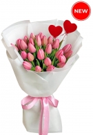 Pink Tulips with Love, 10 options