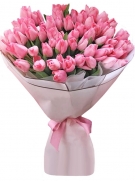 Розовые тюльпаны. Букеты от 11 до 101