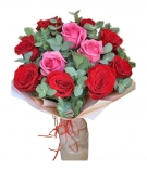 Pink in Red. Bouquets from 11 to 101