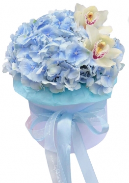 Необычная комбинация: Гортензия и Орхидеи