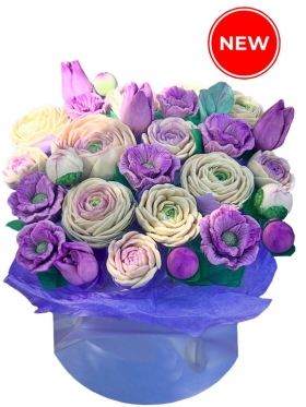 Lilac & White Chocolate Flowers