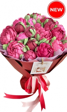 Burgundy Zephyr Peonies, 5 sizes bouquets