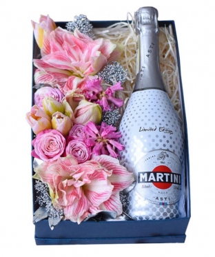 Martini & Pink flowers