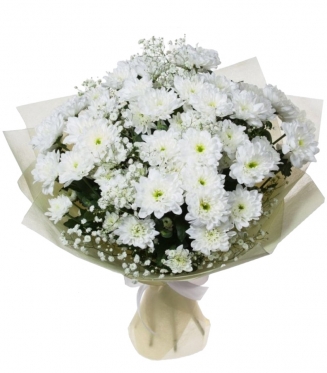 White Chrysanthemums Bouquet