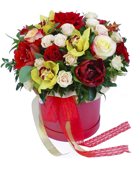 Hat boxed flowers Hat boxed flowers