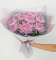 Літньо-Осiннi рожевi величезнi хризантеми image 1