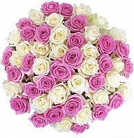 White & Pink Classic, Bouquets from 7 to 101 image 0
