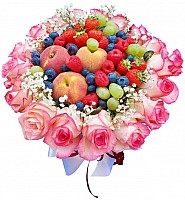 Roses & Fruits & Berries Pink image 0